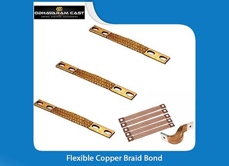 flexible copper braid bond copper earthing accessories