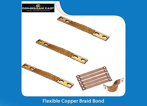 flexible copper braid bond   copper earthing accessories
