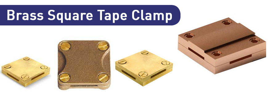 brass square tape clamp copper earthing accessories