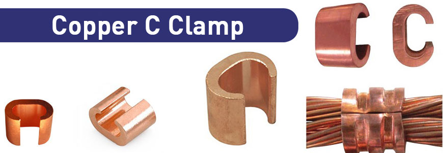 copper c clamp copper earthing accessories