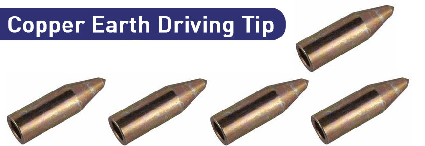 copper earth driving tip copper earthing accessories