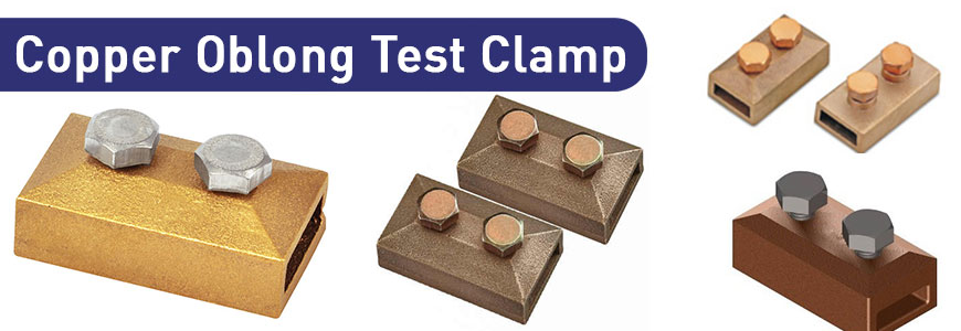 copper oblong test clamp copper earthing accessories