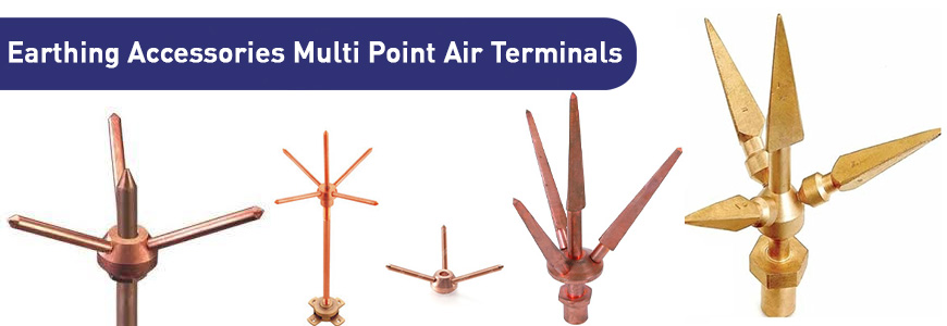 multi point air terminals copper earthing accessories