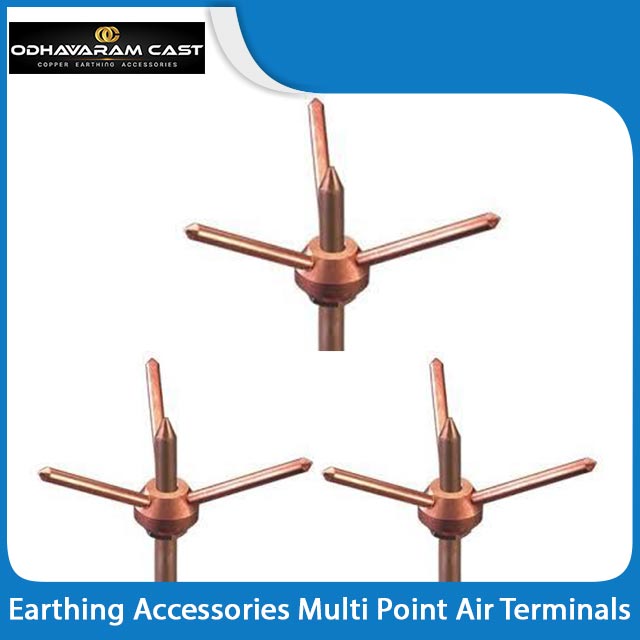 products earthing accessories multi point air terminals copper earthing accessories