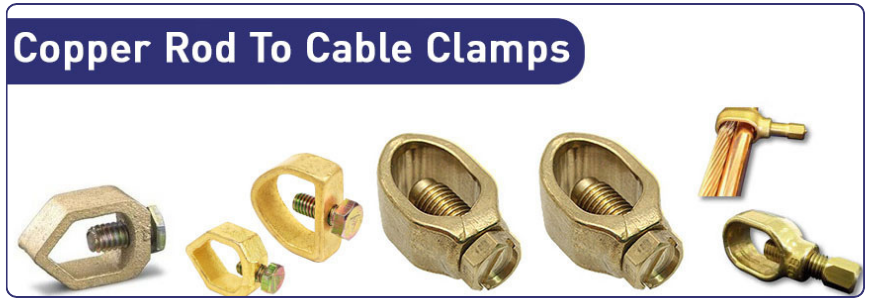 copper rod to cable clamps