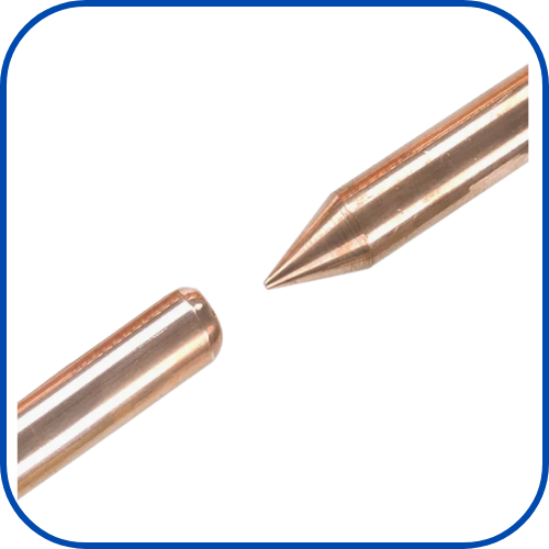 copper bonded earthing rod unthreaded