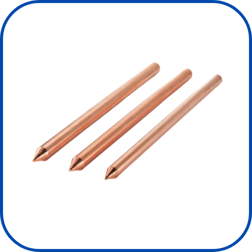 copper bonded earthing rod unthreaded