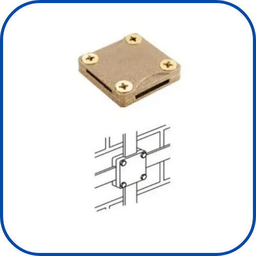 brass square tape clamp