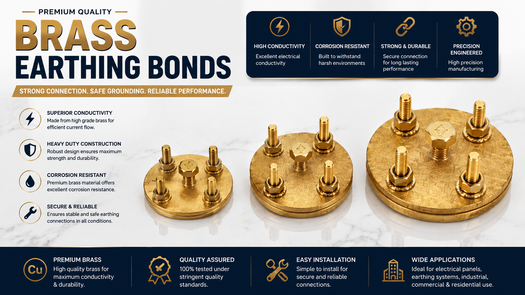 brass earthing bonds   copper earthing accessories