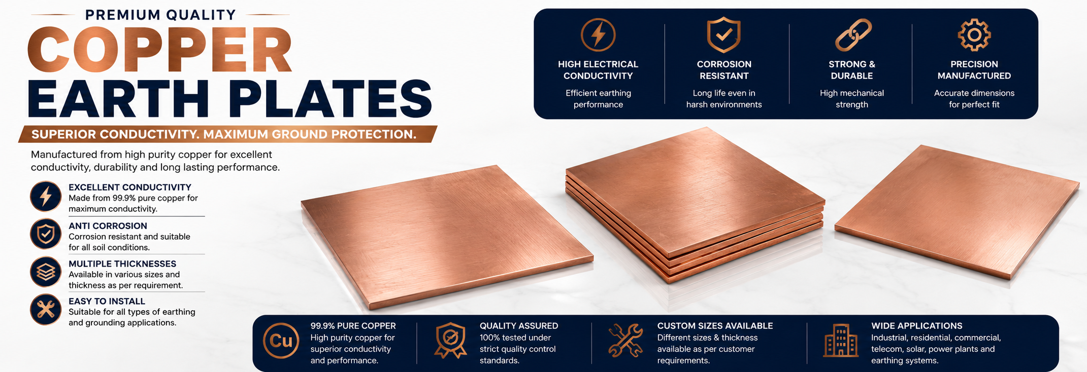 copper earth plates copper earthing accessories copper earth plates copper earthing accessories
