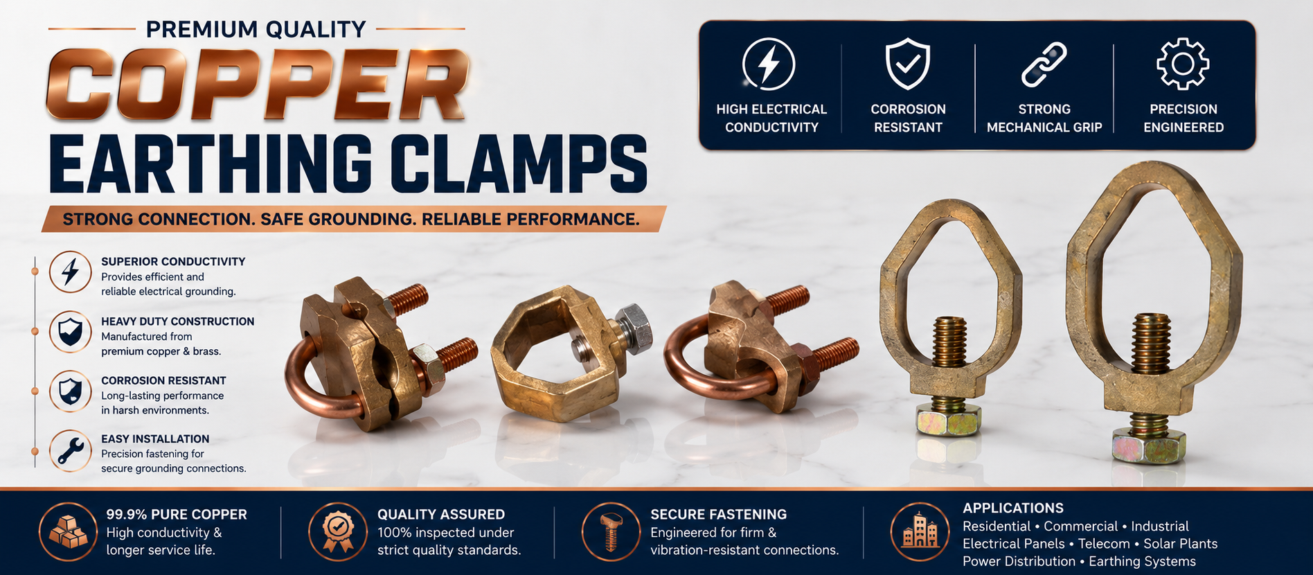 Copper Earthing Clamps Copper Earthing Clamps