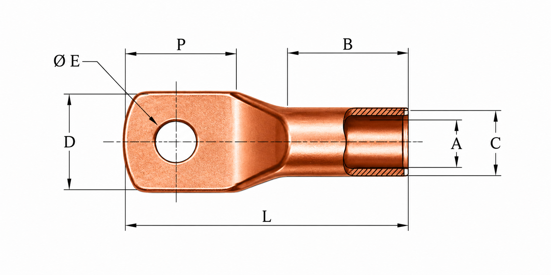 compression cable lugs standard barrel 1 copper earthing accessories compression cable lugs standard barrel 1 copper earthing accessories
