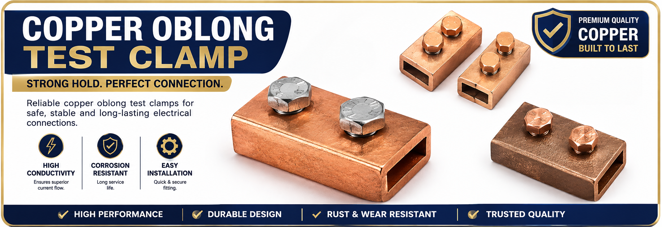 Copper Oblong Test Clamp Copper Oblong Test Clamp