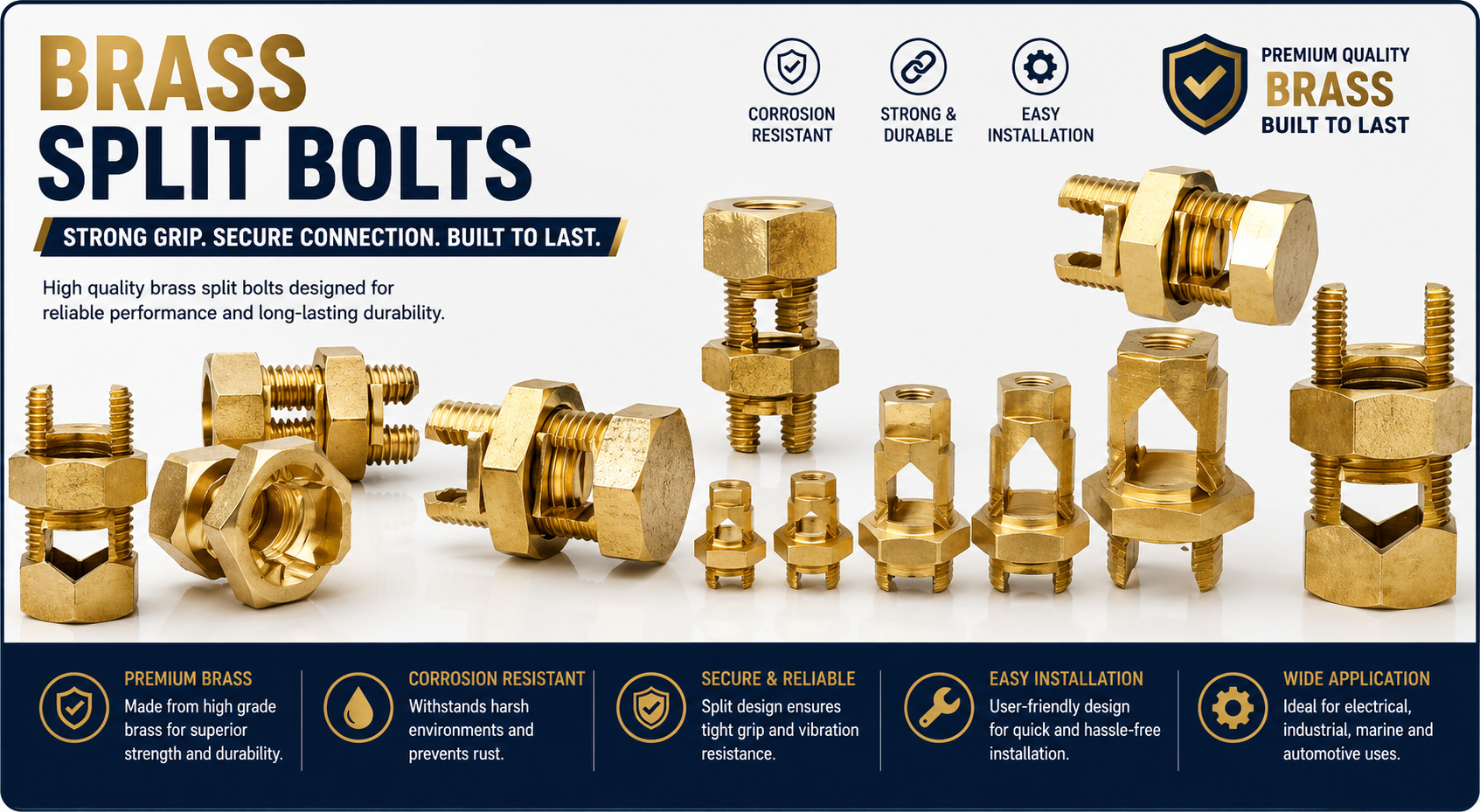 Brass Split Bolts Brass Split Bolts