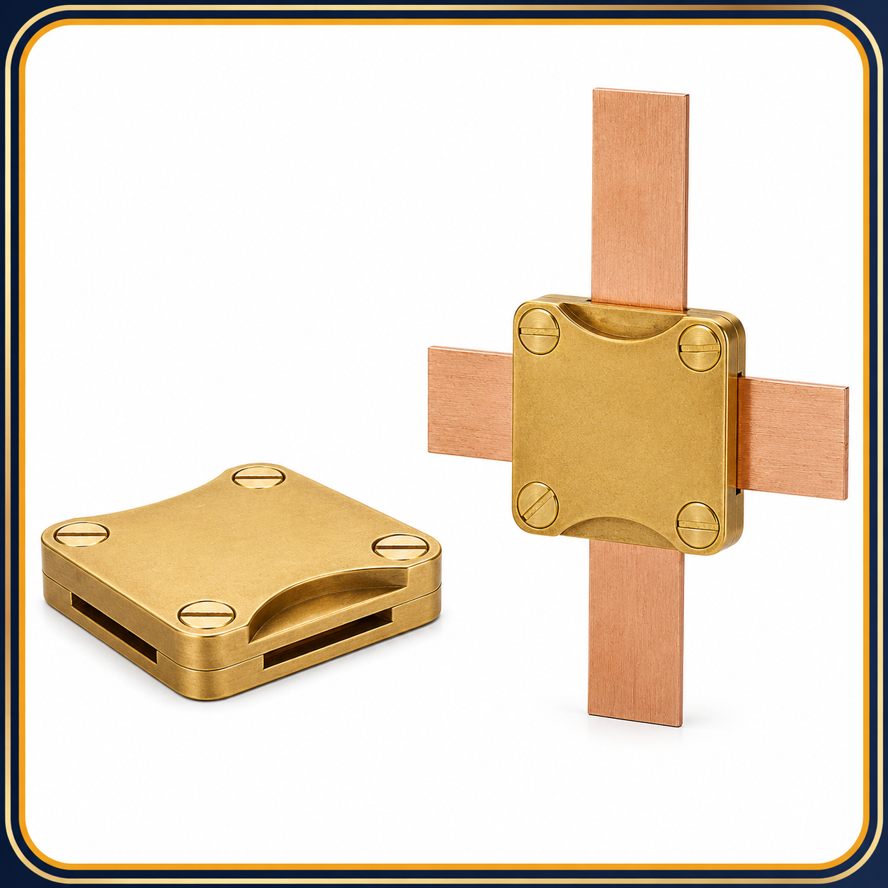 Brass Square Tape Clamp