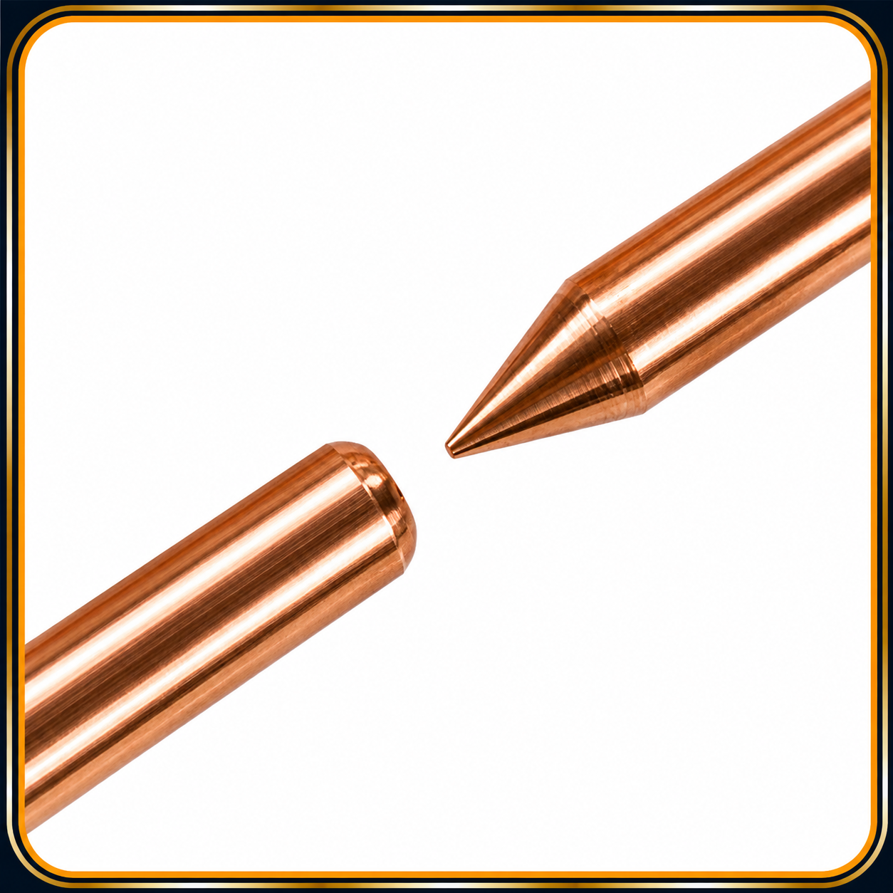 Copper Bonded Earthing Rod Unthreaded
