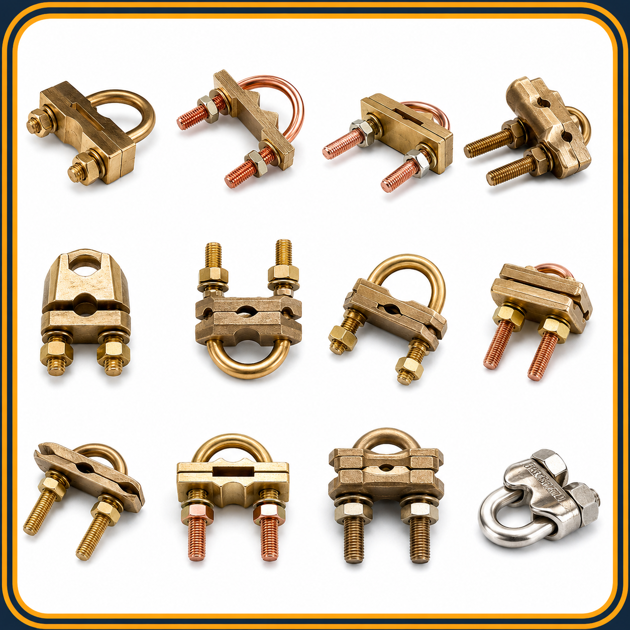 U-Bolt Rod To Cable Clamps