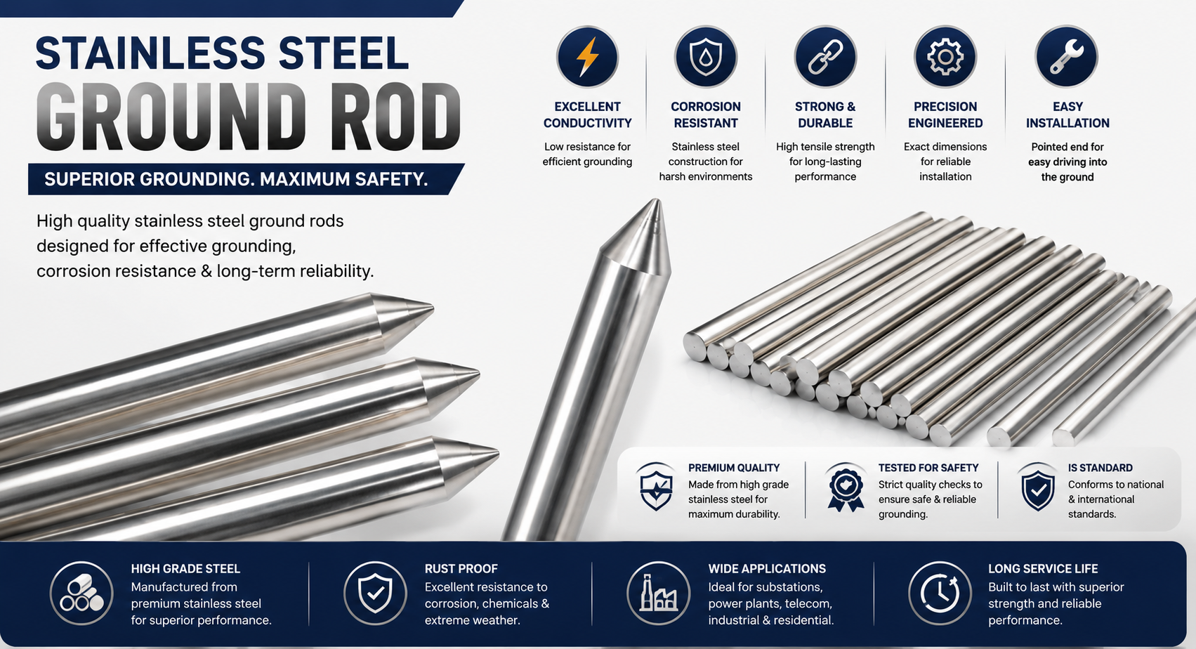 stainless steel ground rod stainless steel ground rod