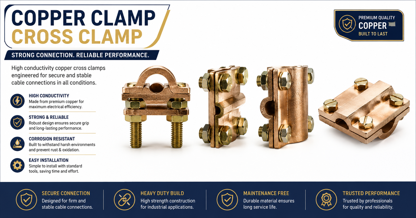 Copper Clamp Cross Clamp Copper Clamp Cross Clamp