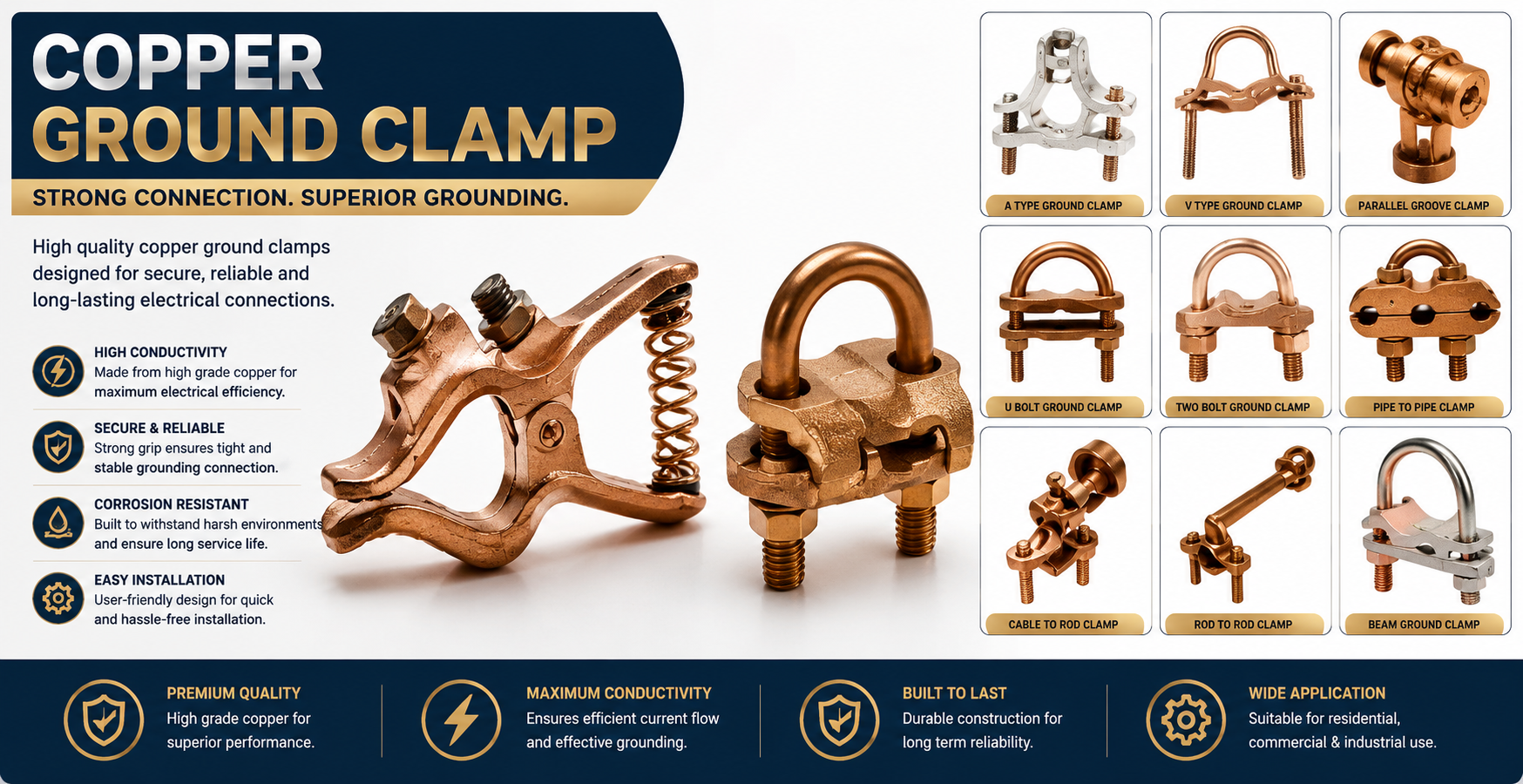 Copper Ground Clamp Copper Ground Clamp