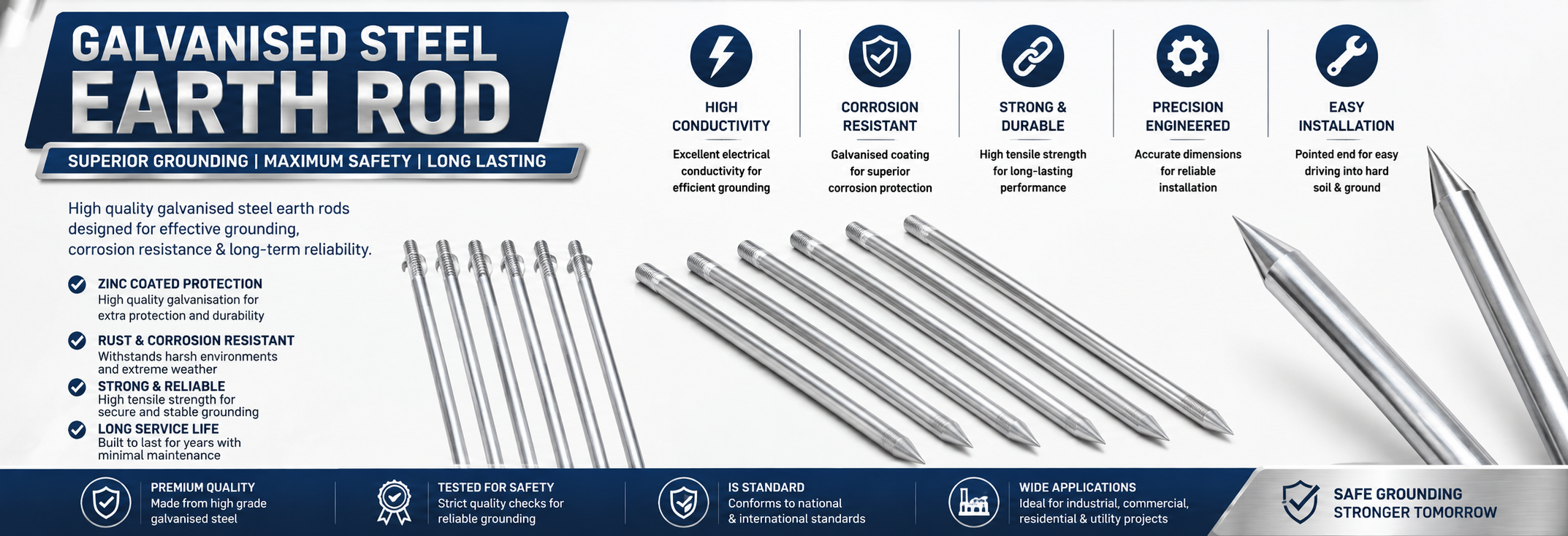 Galvanised Steel Earth Rod Galvanised Steel Earth Rod
